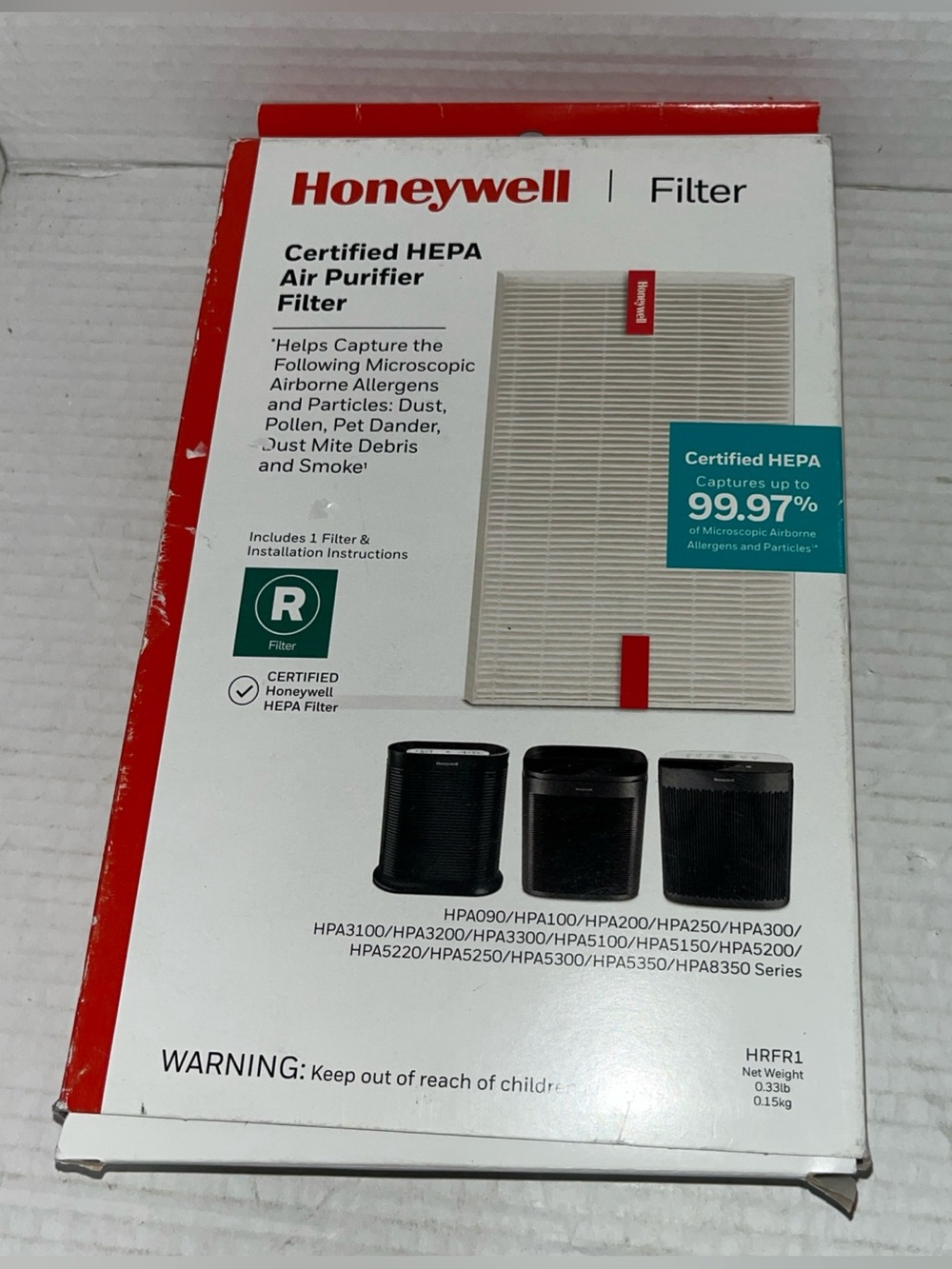 Honeywell White Certified HEPA Air Purifier Filter - Replacement